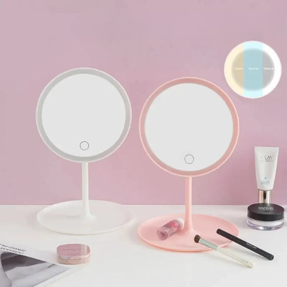 ESPEJO DE MAQUILLAJE CON LUZ LED
