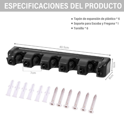 ORGANIZADOR DE ESCOBA Y TRAPEADOR