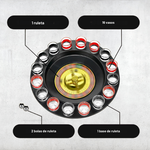 RULETA SHOT – JUEGO DE BEBER