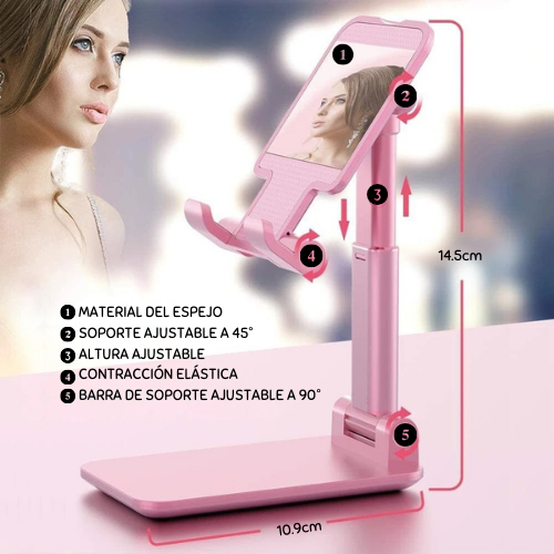 SOPORTE PLEGABLE Y AJUSTABLE PARA CELULAR