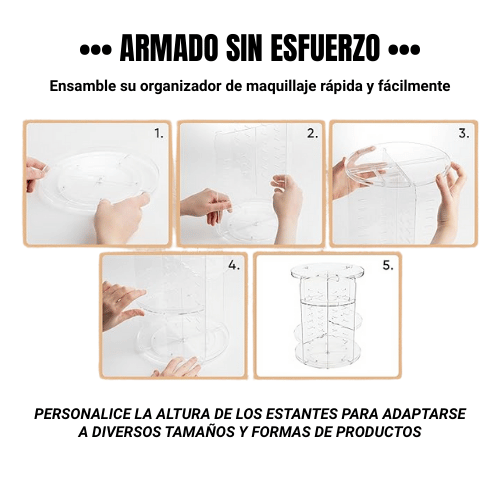 ORGANIZADOR DE MAQUILLAJE GIRATORIO