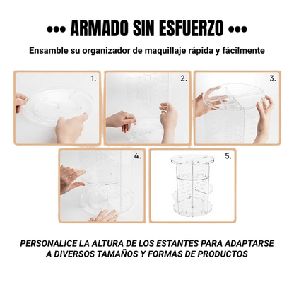 ORGANIZADOR DE MAQUILLAJE GIRATORIO