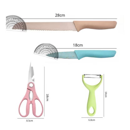 SET DE 6 CUCHILLOS DE COLORES CON TECNOLOGÍA BO